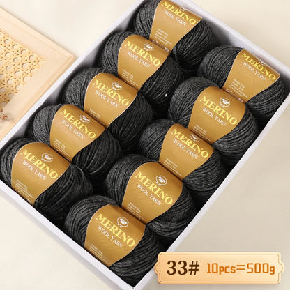 500 g de fil de laine d'alpaga mi-fin 212 de haute qualité, adapté au tricot de pulls, d'écharpes et de chapeaux, 10 écheveaux/paquet