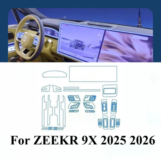 Film de Protection PPF pour ZEEKR 9X 2025 2026, intérieur transparent en TPU LCD, panneau d'équipement de Navigation GPS, Console centrale, accessoires de voiture
