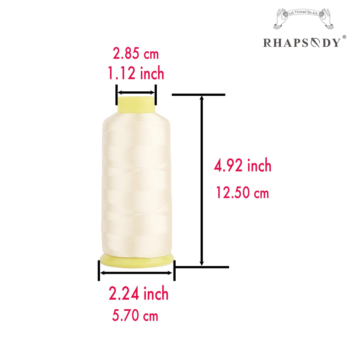 Bal apsody-Fil à broder en polyester, 5000m, 40WT, 120 tches, 200, pour machine à broder Brother Singer Janome Babylock, couture à domicile