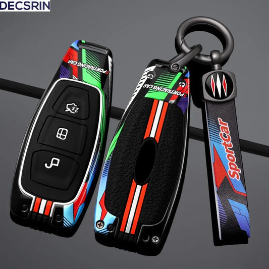 Étui pour clé de voiture en alliage de Zinc, coque de protection pour Ford Mondeo Focus Fiesta Kuga c-max s-max MK3, accessoires d'intérieur de voiture