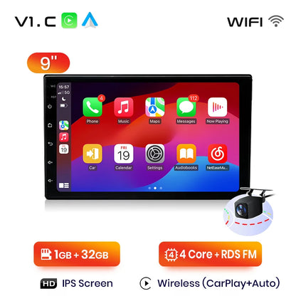 Junsun 7 9 10 pouces Radio universelle Carplay Android Auto autoradio lecteur multimédia systèmes intelligents pour Ford Peugeot Fiat