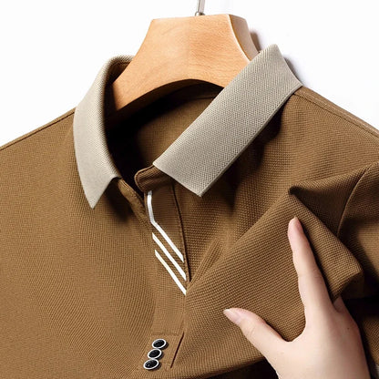 Polo à manches courtes pour hommes, couleur unie, décontracté, mode, haut d'été confortable pour les affaires et les loisirs