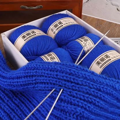 Fil de laine mi-épais pour chaussettes, tricot à la main, pull, pantalon, foulards, vêtements en cachemire mérinos, fil de Crochet doux pour bébé, 500 g/ensemble