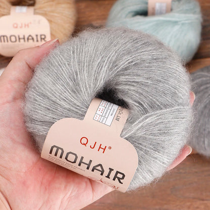 Fil Mohair doux et chaud, 6 paquets/150g, chaussettes de pull en tricot faites à la main, fil d'écharpe châle au Crochet, 60% Mohair, 40% acrylique
