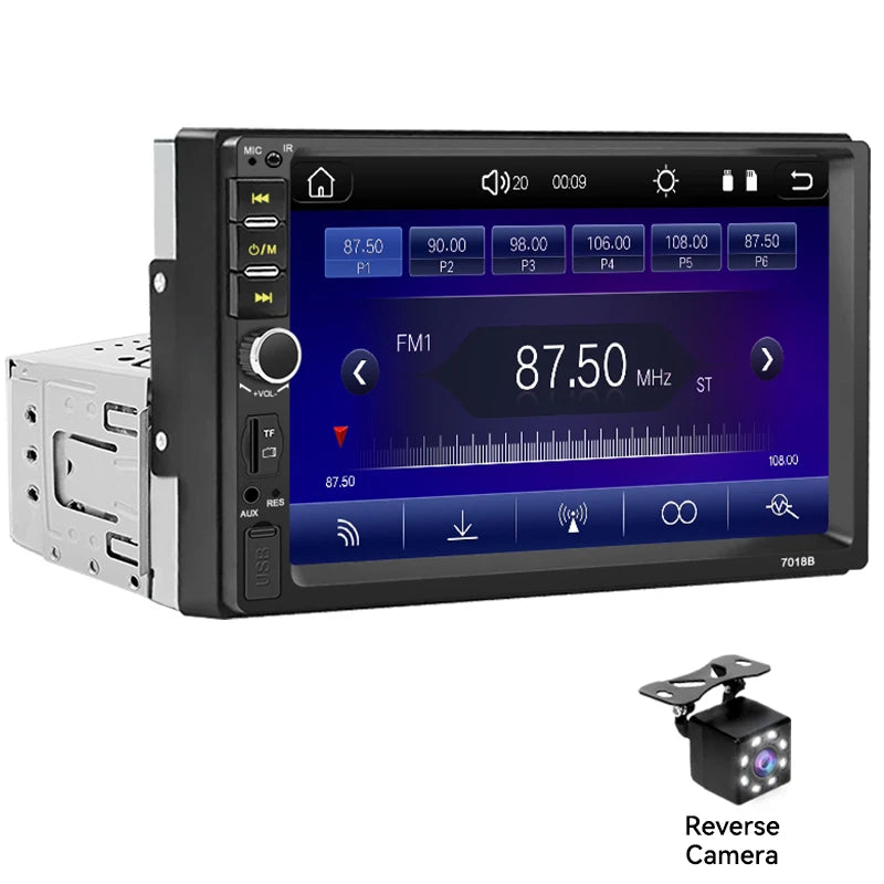 VENBES 7 pouces autoradio universel Mirrorlink Bluetooth FM caméra de recul 1 DIN Auto Audio