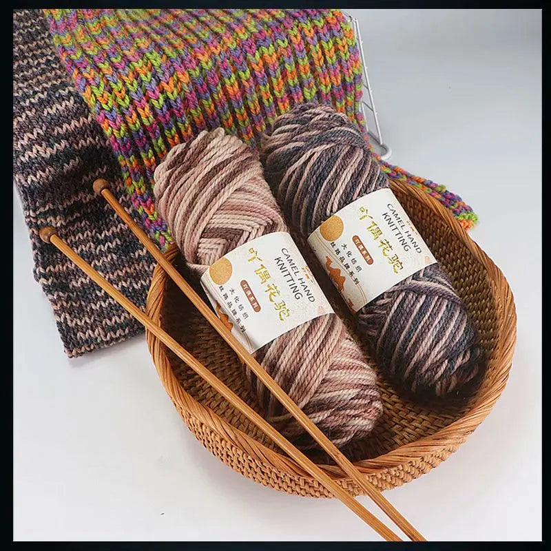 Fil de Barrage pour Ogo Tricot en Coton Mélangé, Peigné, Crochet Arc-en-ciel, DIY, Pull, Chapeau, 3mm, 100g