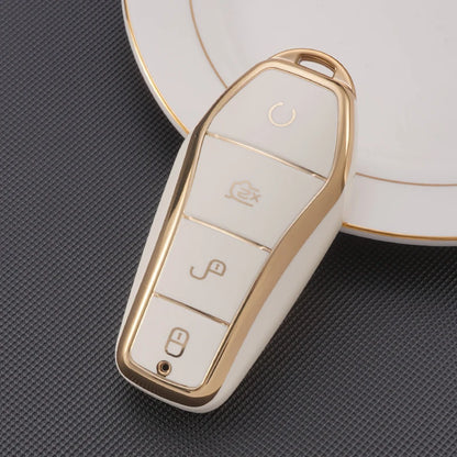 Étui pour clé de voiture en TPU à 4 boutons, housse de protection pour télécommande BYD Atto 3 Han EV Dolphin, accessoires automobiles