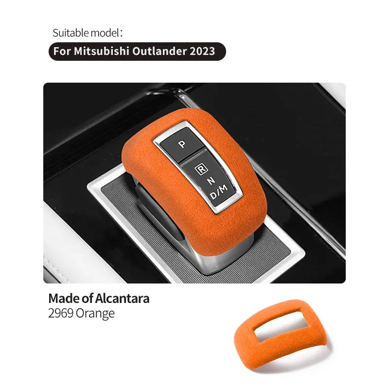Autocollant de couverture de coffre de changement de vitesse de voiture, en Alcantara, anti-rayures, accessoires de réglage intérieur, pour Mitsubishi Outlander 2023