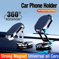 Support de téléphone magnétique pliable pour voiture, support de smartphone magnétique, support GPS, iPhone 15 13 12 11, Samsung Xiaomi