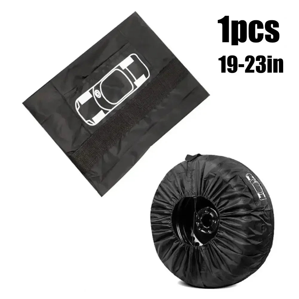 Housse de protection en Polyester pour pneus de secours de voiture, 1 pièce/4 pièces, sacs de rangement pour pneus de roues automobiles, accessoires de pneus de véhicule, protection anti-poussière, style