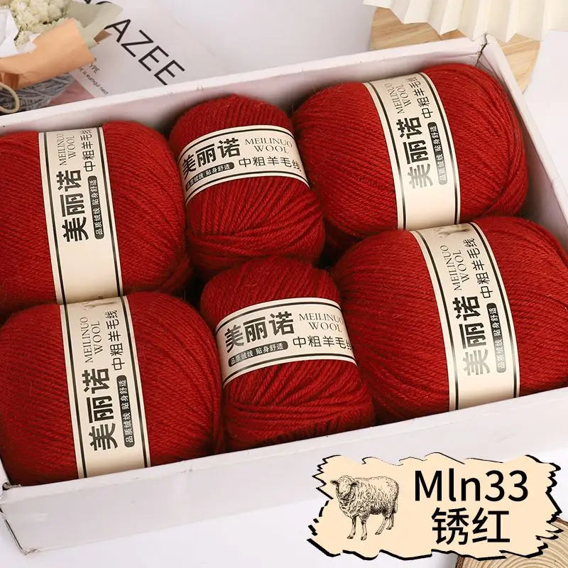 Fil de laine mi-épais pour chaussettes, tricot à la main, pull, pantalon, foulards, vêtements en cachemire mérinos, fil de Crochet doux pour bébé, 500 g/ensemble