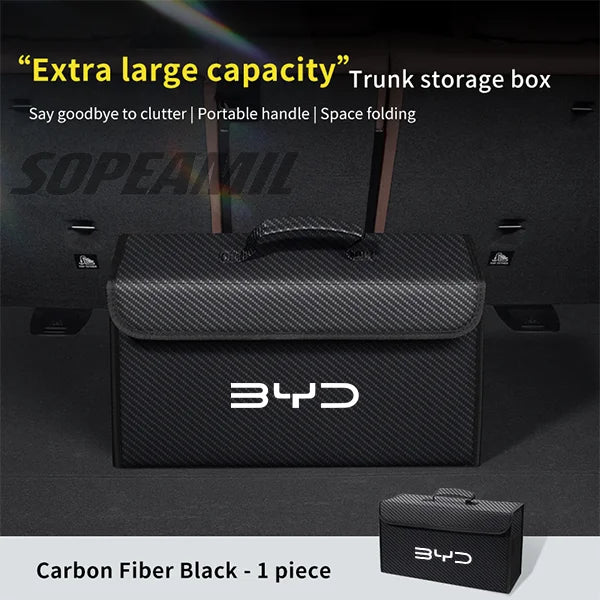 Boîte d'organisation et de rangement de coffre de voiture, pour BYD Atto 3 Tang F3 E6 Yuan Plus Song Max F0 Qin G3 I3 Han Dmi Dolphin S6 DM-i EV 2din