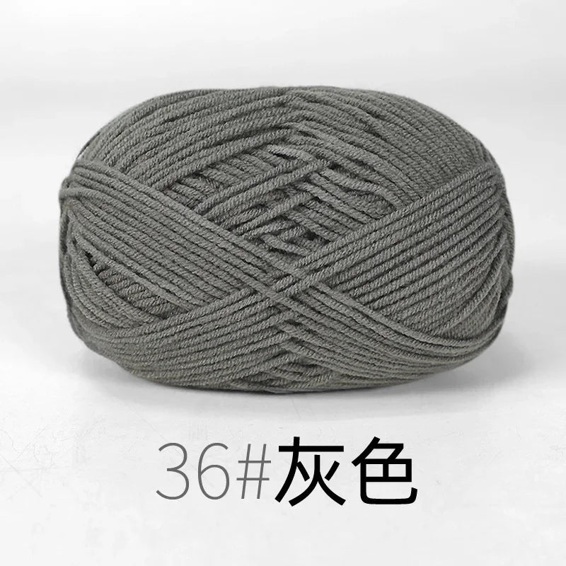 Fil de Lanas teint en coton au lait, 86 couleurs, 4 plis, pour bébé, chapeau, écharpe, pull, poupées, artisanat fait à la main