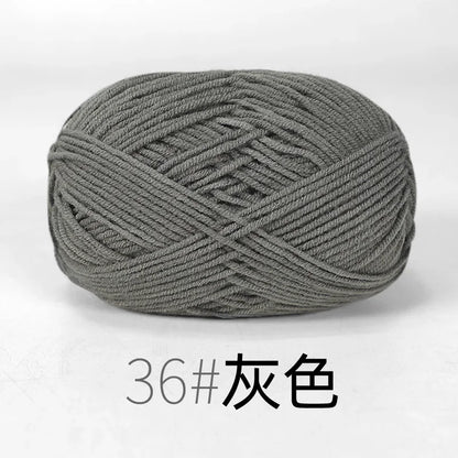 Fil de Lanas teint en coton au lait, 86 couleurs, 4 plis, pour bébé, chapeau, écharpe, pull, poupées, artisanat fait à la main