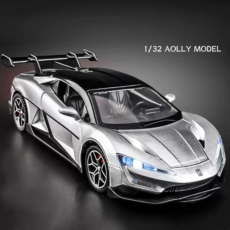 Simulation 1:32 YANGWANG-modèle de voiture en alliage U9, véhicule de jeu cadeau d'anniversaire avec son et lumière voiture jouet pour enfants garçon