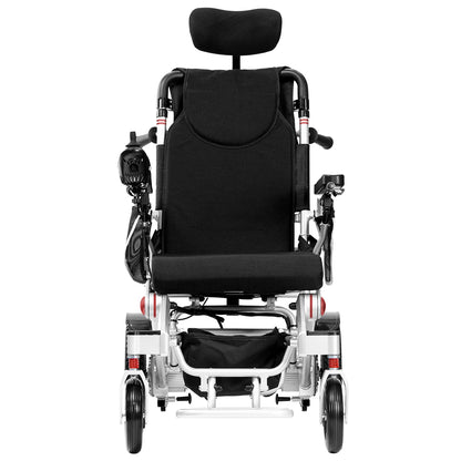 Dossier inclinable manuel Portable tout Terrain, fauteuil roulant électrique pliable en aluminium intelligent pour personnes âgées