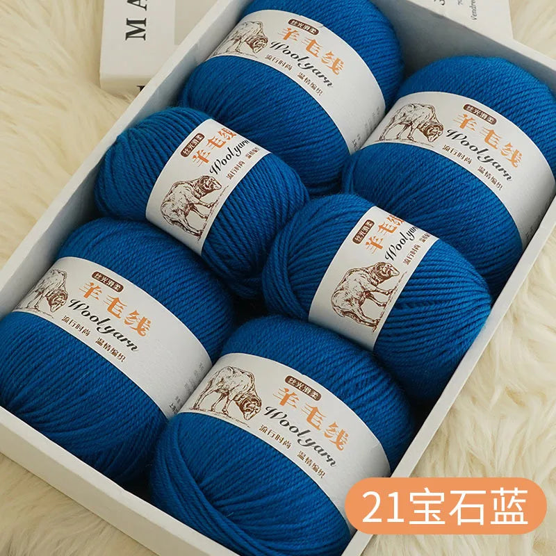 Fil de laine mélangé au Crochet de qualité supérieure, pour pull, écharpe, fil épais, 4 plis, 3 pièces x 100g = 300 grammes