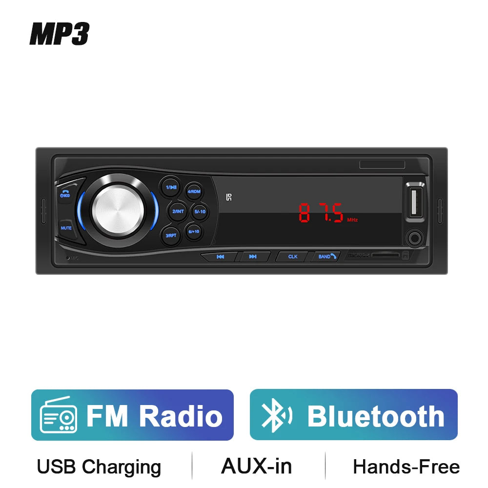 Podofo 4.1 "autoradio Audio 1 Din Bluetooth Audio musique stéréo MP3 autoradio lecteur récepteur FM avec AUX/USB/TF carte dans le Kit de tableau de bord