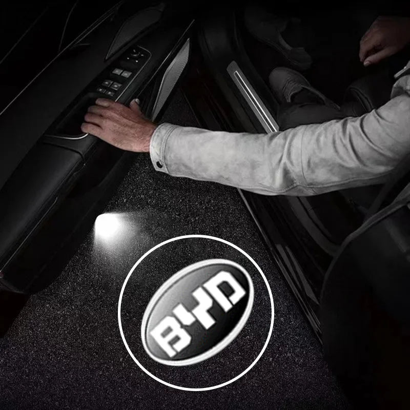 Pour BYD Atto 3 Act Tang F3 E6 Yuan Song Plus EV F0 Qin 2 pièces LED sans fil porte de voiture lampe de bienvenue projecteur lumière accessoires automobiles