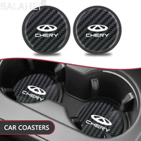 Tapis de dessous de verre antidérapant pour tasse d'eau de voiture, 2 pièces, pour Chery Jaecoo J7 J8 7 Tiggo 8plus 8 5 Plus 7pro Max Omoda 5 C5 Arrizo