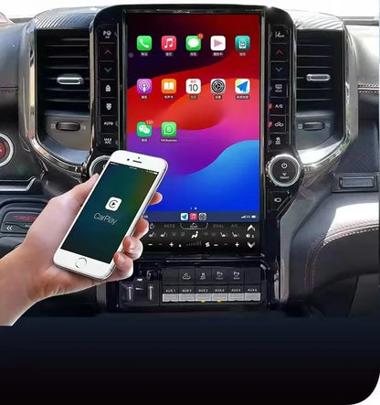 Autoradio Android 13 de 13.6 pouces, pour Dodge RAM 1500 2500 3500 2019 – 2022, lecteur multimédia stéréo automatique, écran tactile GPS