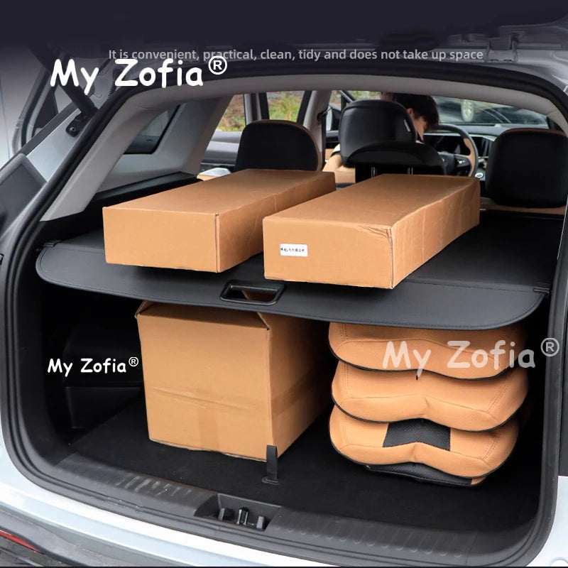 Housses de coffre de voiture pour Zeekr 7x2025 2026, rideau de bagages, abri, cloison de confidentialité, porte-paquets rétractable, accessoires