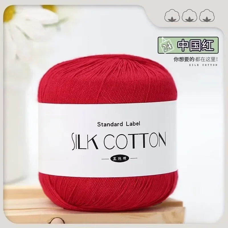 Fil à tricoter chaud et doux pour bébé, 50 g/pièce, dentelle de soie, coton, lait, Crochet, tricoté à la main, fournitures pour tricot à la main, point de croix