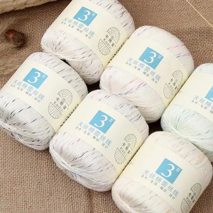 Fils de dentelle en coton mercerisé, fils de dentelle au crochet, broderie à la main, artisanat d'art, couvertures de bricolage, écharpe et pull, taille 3, # 100%
