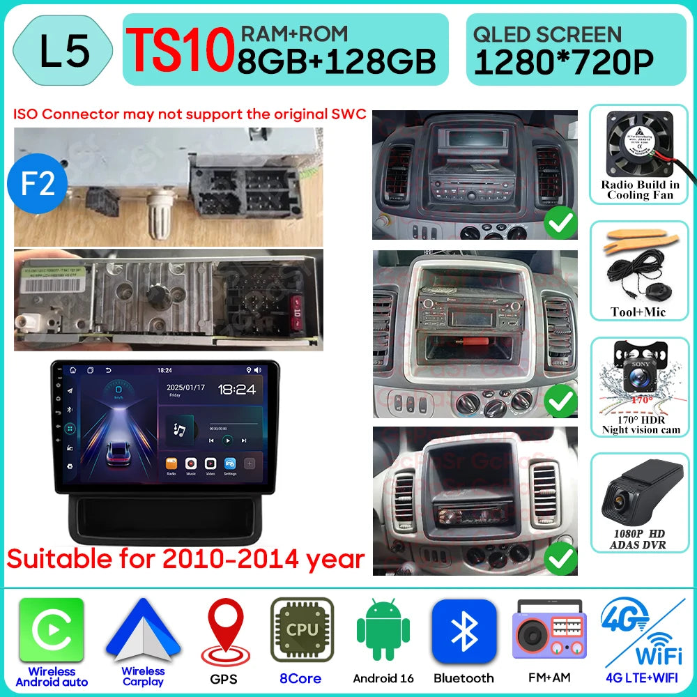 Autoradio Android 16 pour Renault Trafic 2 pour Opel Vivaro A pour Nissan primastar 2001 - 2014 GPS Navigation Carplay Android Auto