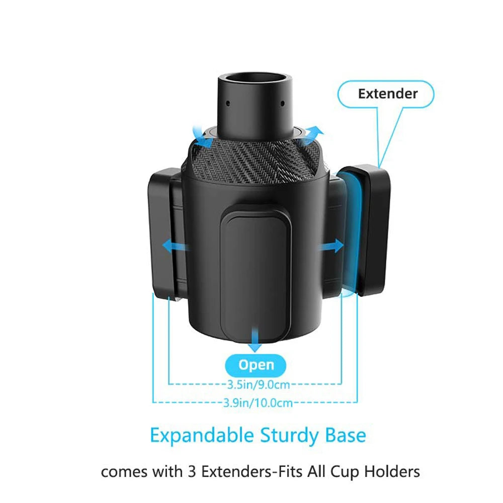 Base de tasse de boisson multifonctionnelle pour véhicule, avec porte-gobelet réglable, porte-gobelet de voiture extensible amélioré