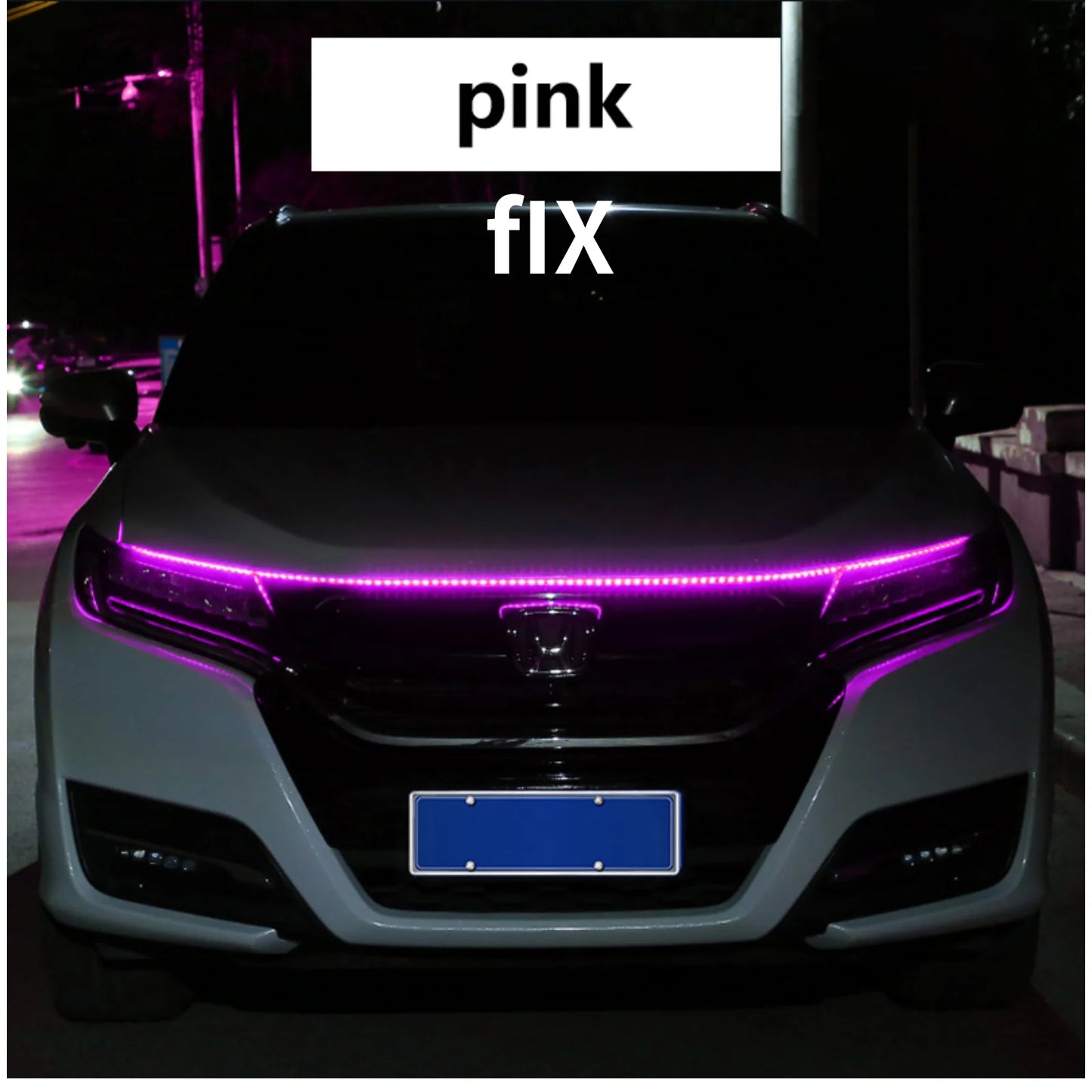 LED feux de jour balayage démarrage capot de voiture lumières décoratives DRL Auto moteur capot Guide lampe d'ambiance décorative 12V blanc