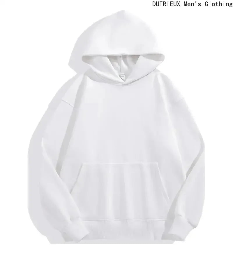 Sweat-shirt à capuche surdimensionné pour hommes et femmes, Simple et à la mode, couleur unie, haut à manches longues assorti, S-3XL