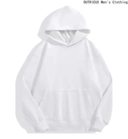 Sweat-shirt à capuche surdimensionné pour hommes et femmes, Simple et à la mode, couleur unie, haut à manches longues assorti, S-3XL