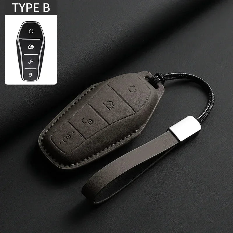 Étui de protection pour clé de voiture, support pour BYD Han Ev Tang Dm Qin PLUS Song Pro MAX Yuan DolDave E2, protecteur de clé automatique, accessoires de voiture