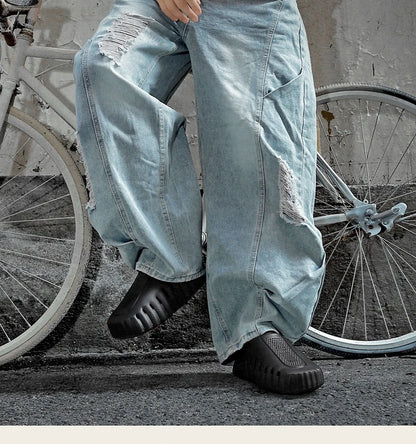 Pantoufles d'été à la mode pour hommes, chaussures d'extérieur légères antidérapantes à tige basse, chaussures décontractées résistantes à l'eau pour hommes