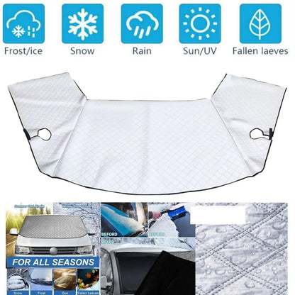 Bouclier solaire argenté pour pare-brise de voiture, couverture solaire d'hiver pour fenêtre avant, Protection extérieure contre le gel et la neige, pour VW T7