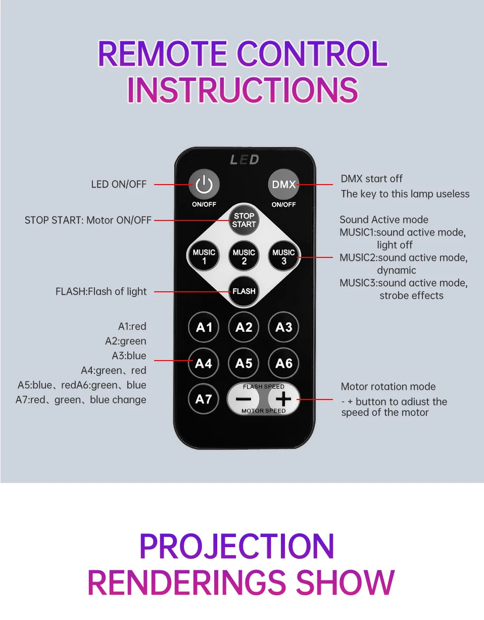 Projecteur LED Galaxie Étoilée Lumière RGB Télécommande Intelligente Lampe Aurore Étoile KTV USB pour Décoration Maison Chambre Camping Mariage