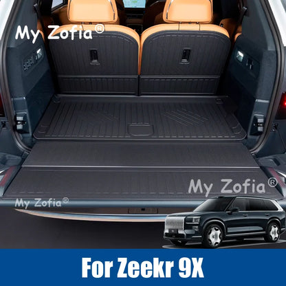 Pour Zeekr 9X 2025 2026 tapis de sol de voiture tapis de coffre TPE tapis de sol et doublure de chargement tous temps tapis de coffre accessoires de revêtement de sol