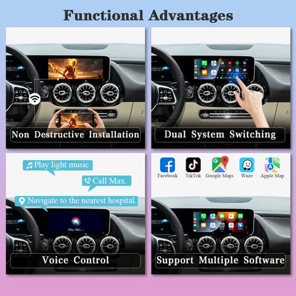 AUTOTOP 10.25/12.3 pouces double écran tactile Android Carplay pour Mercedes Benz nouveau A C E GLA MBUX NTG6.0 unité principale après modèle 2018