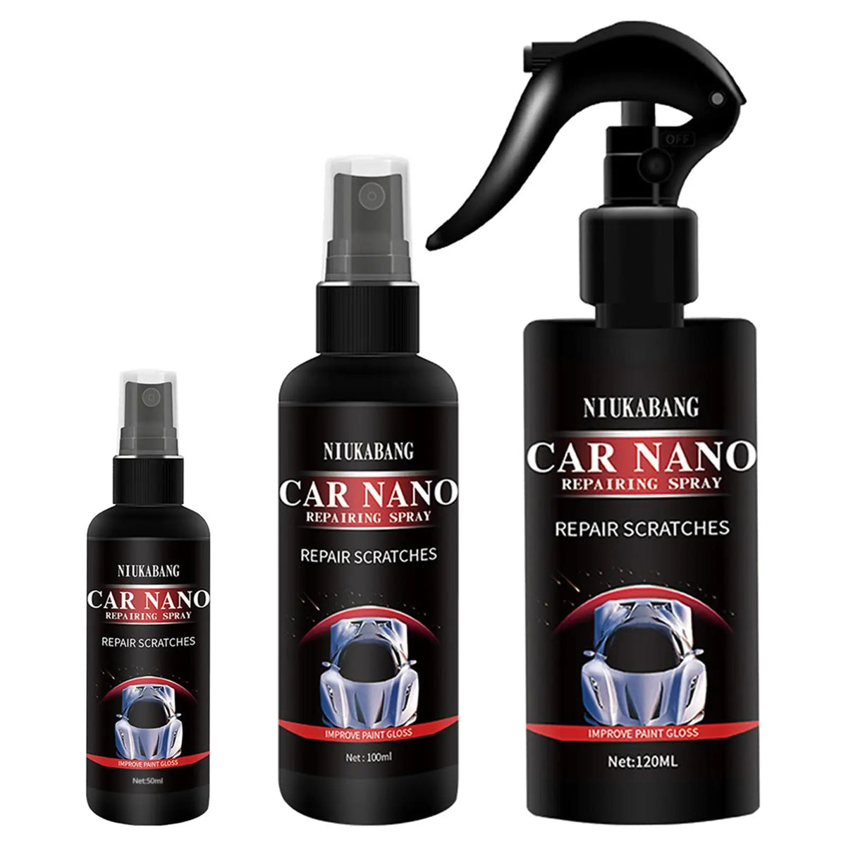 Revêtement de réparation Nano pour rayures de voiture, liquide d'oxydation par pulvérisation, verre Super hydrophobe