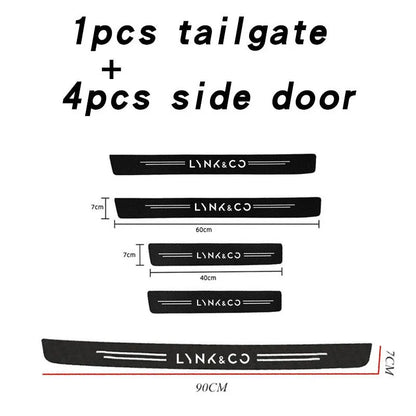 Autocollants de voiture en Fiber de carbone, bande de Protection de seuil de porte, pour Lynk & Co 01 05 09 02 Lynk Co 03 EM-F 06 Phev, accessoires