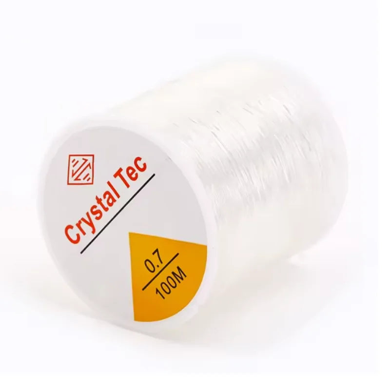 Fil élastique 100 m/rouleau, 2 pièces, fil de Bracelet à la mode pour Bracelet à main, fil de perles à rebond élevé pour la couture