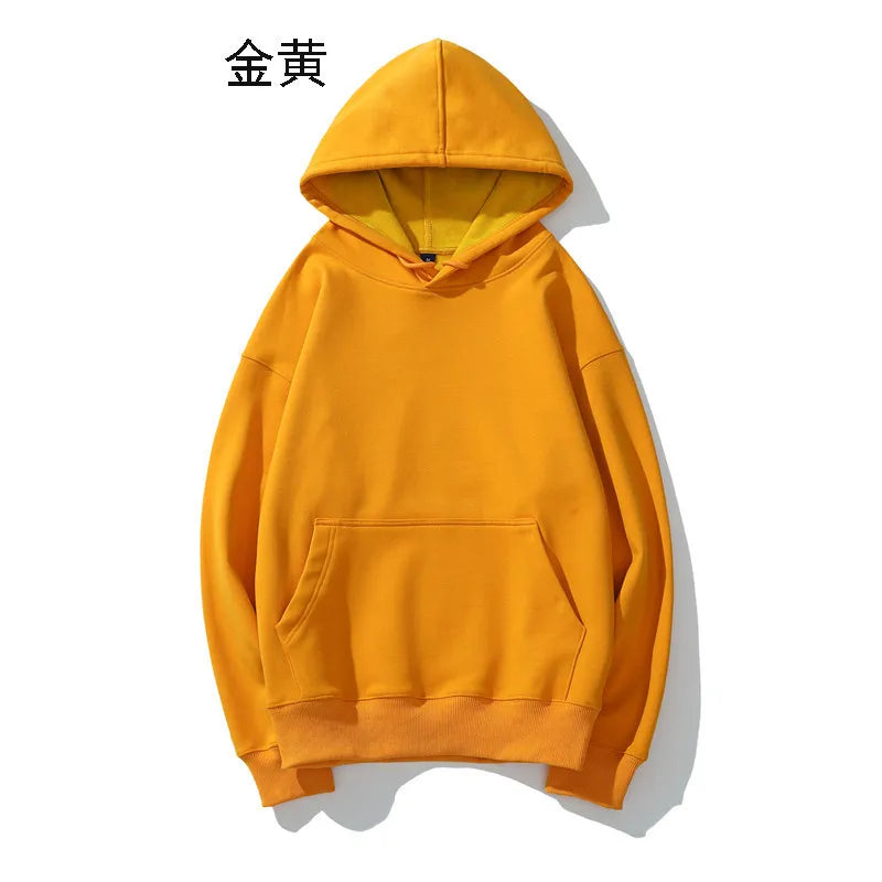 Pull en peluche à épaules dénudées pour hommes, Logo personnalisé, ample, couleur unie, grande taille, Hip-hop, rue, pull vierge