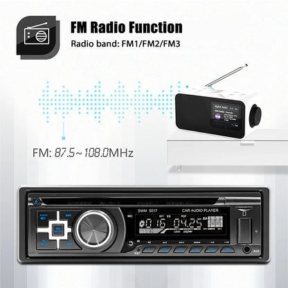ESSGOO Autoradio 1 din autoradio Support CD/VCD/DVD autoradio RDS FM Bluetooth AUX RCA USB TF carte 1Din MP3 lecteur multimédia