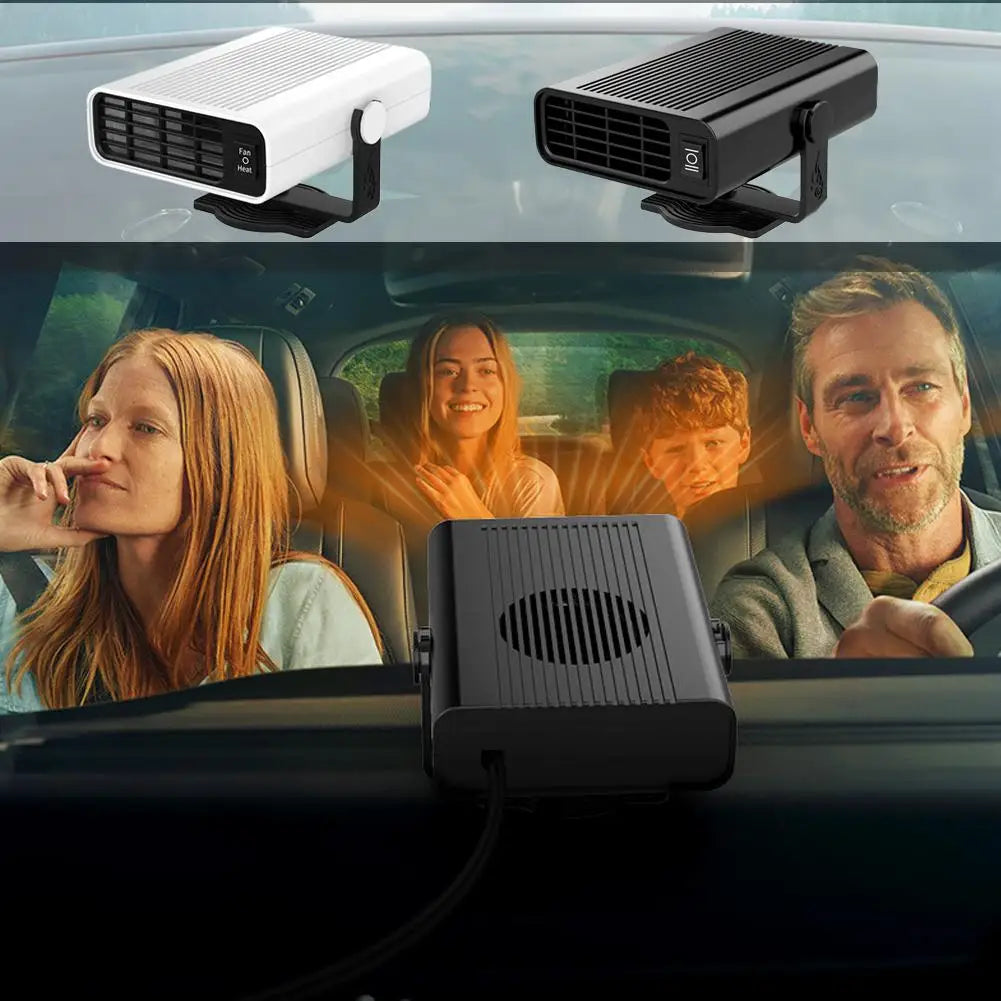 Chauffage de voiture, chauffage de voiture Portable 12V qui branchez-vous en allume-cigare chauffage de voiture électrique dégivreur chauffage rapide dégivrage désembueur