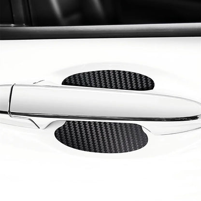 Autocollant universel de protection contre les rayures pour poignée de porte de voiture, accessoires de protection en Fiber de carbone pour poignée de porte Automobiles, 4 pièces/ensemble