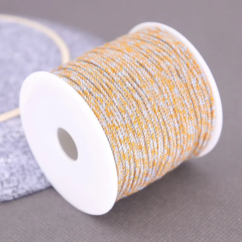 Corde de coton pour macramé, ficelle, ficelle, fil, artisanat, couture, tentures murales faites à la main, bohème, fête de mariage, décoration d'intérieur, 1.2mm, 37m