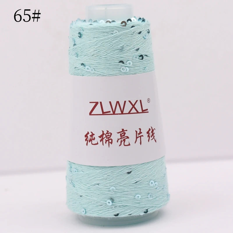   Блэк – fil de coton à paillettes, 100g, 800M, 3mm, décoration tricotée, crochet à la main, tricot jaune