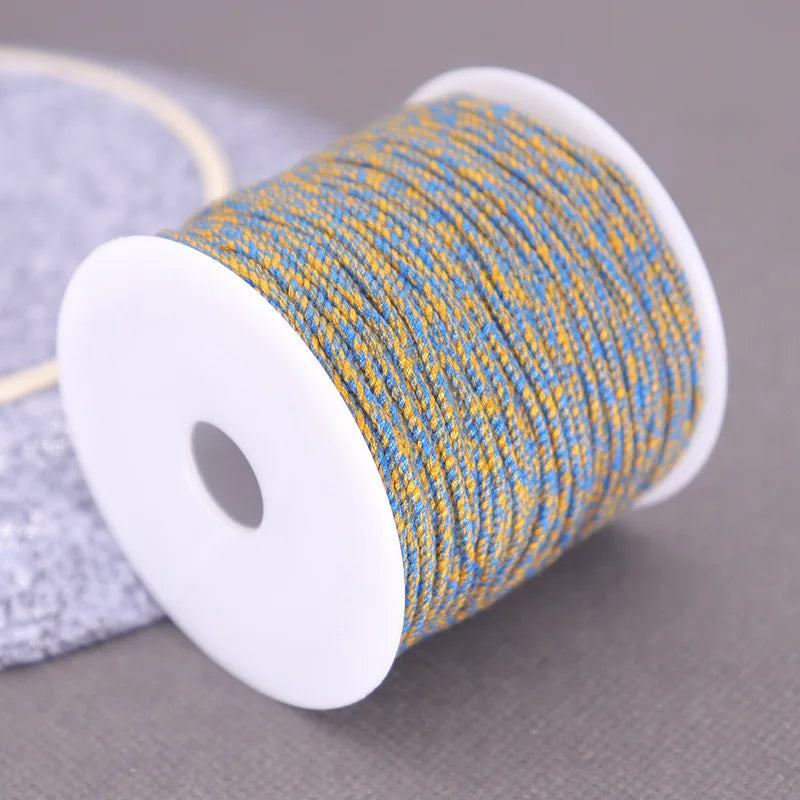 Corde de coton pour macramé, ficelle, ficelle, fil, artisanat, couture, tentures murales faites à la main, bohème, fête de mariage, décoration d'intérieur, 1.2mm, 37m