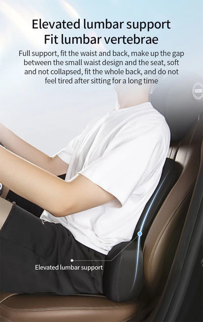 High Quality Universal Car Headrest Cushion Car Seat Neck Pillow Perforated Leather Breathable Lumbar Support Car Pillow